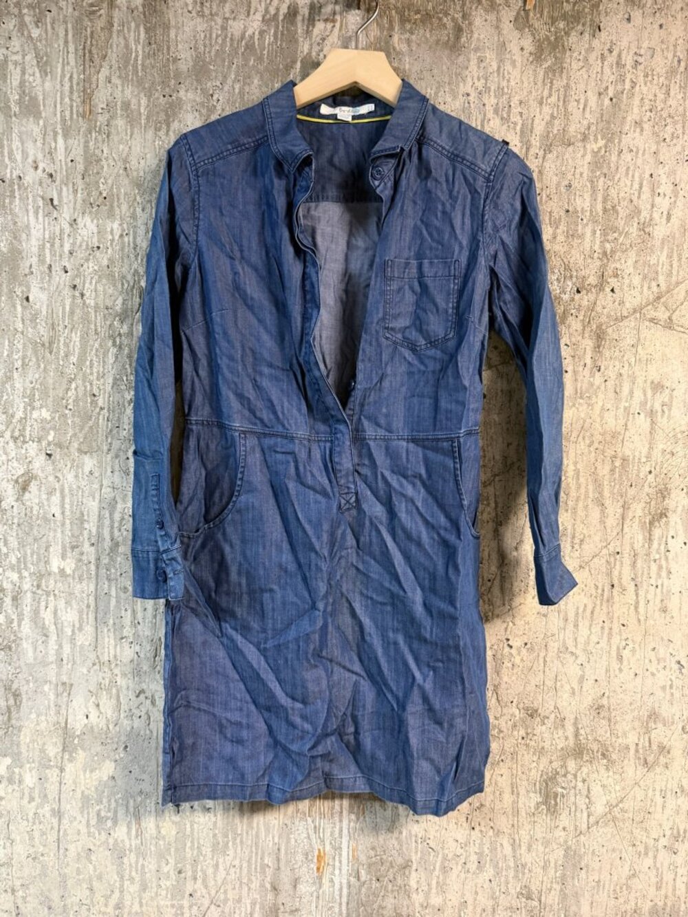 BODEN Women's Denim Shirt Dress Size 6P